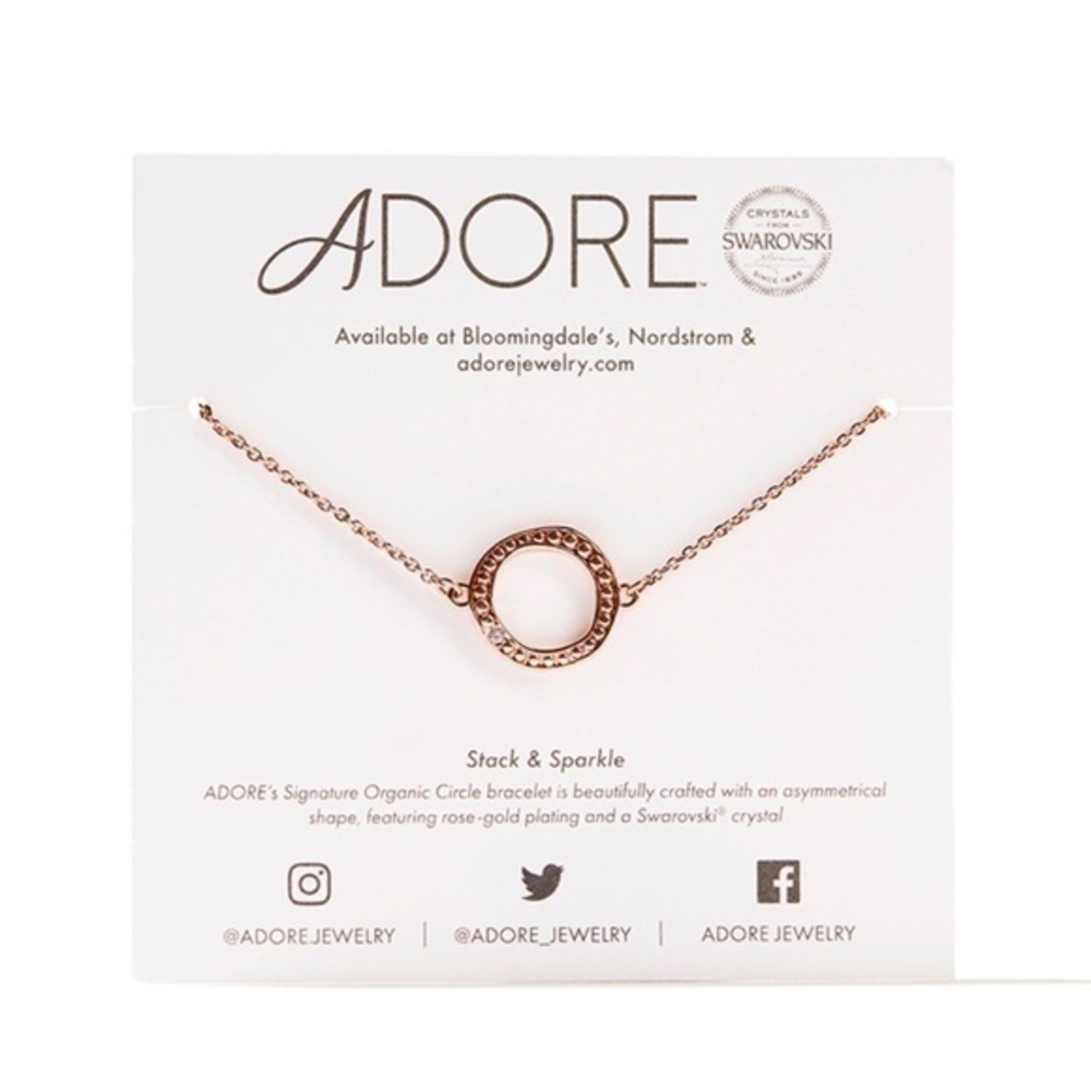 Adore Jewelry Organic Circle Bracelet- Rose Gold